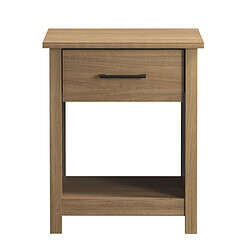 Mainstays Hillside Nightstand with Drawer, Walnut Finish
