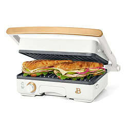 Beautiful 2-in-1 Panini Press & Grill, White Icing by Drew Barrymore