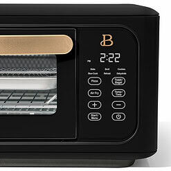 Beautiful Infrared Air Fry Toaster Oven, 9-Slice, 1800 W, Black Sesame by Drew Barrymore