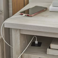 Better Homes & Gardens Modern Farmhouse USB Nightstand, Rustic White Finish