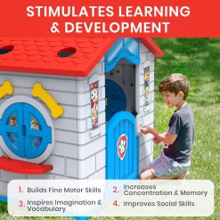 Nick Jr. PAW Patrol Plastic Indoor/Outdoor Playhouse with Easy Assembly by Delta Children