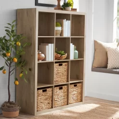 Better Homes & Gardens 16-Cube Storage Organizer, Natural