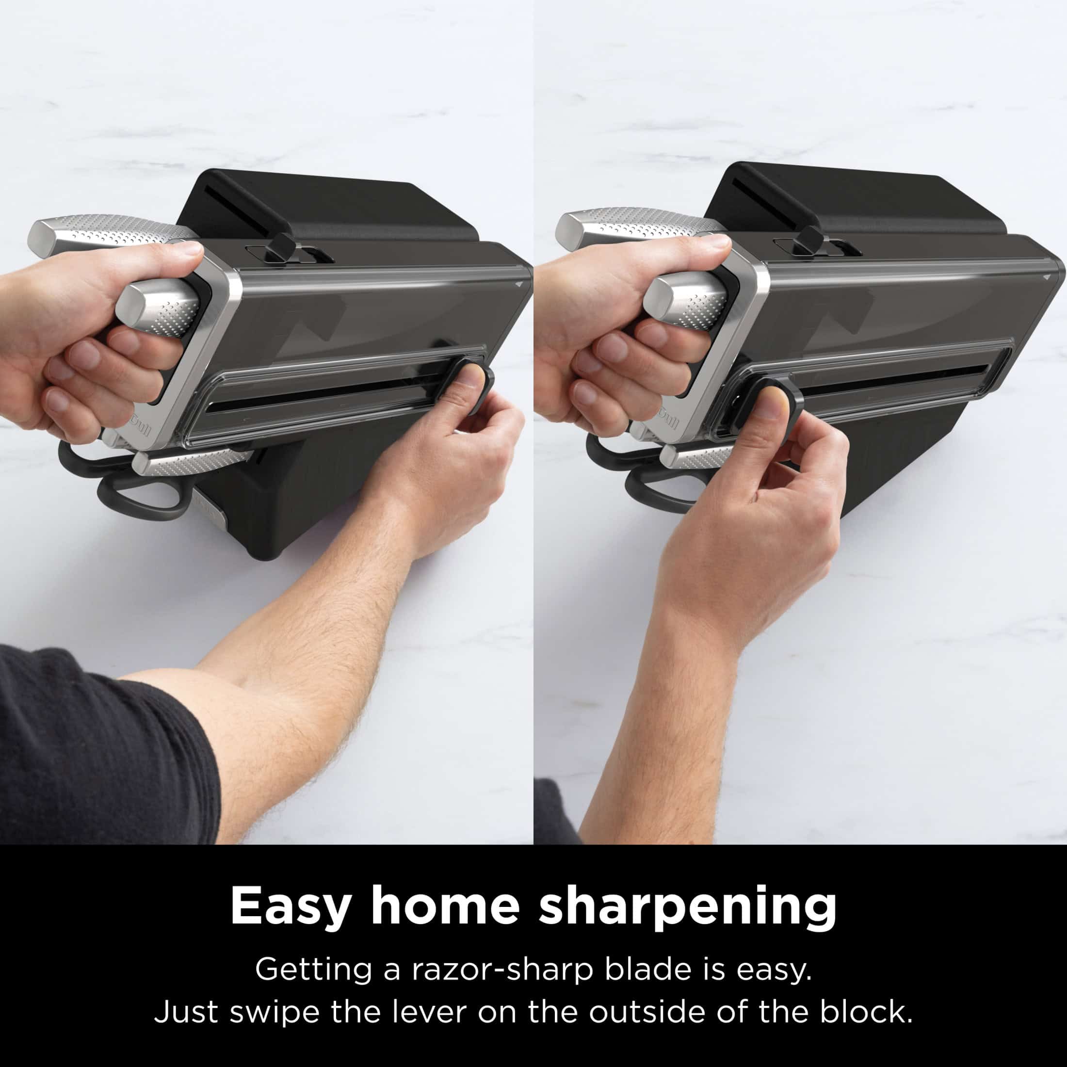 Ninja NeverDull Essential 12-Piece Stainless Steel Knife Set with Built-in Sharpener, K22012