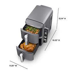 Ninja DoubleStack XL 10 QT, 4-in-1, 2-Basket Air Fryer, Space Saving Design, SL400