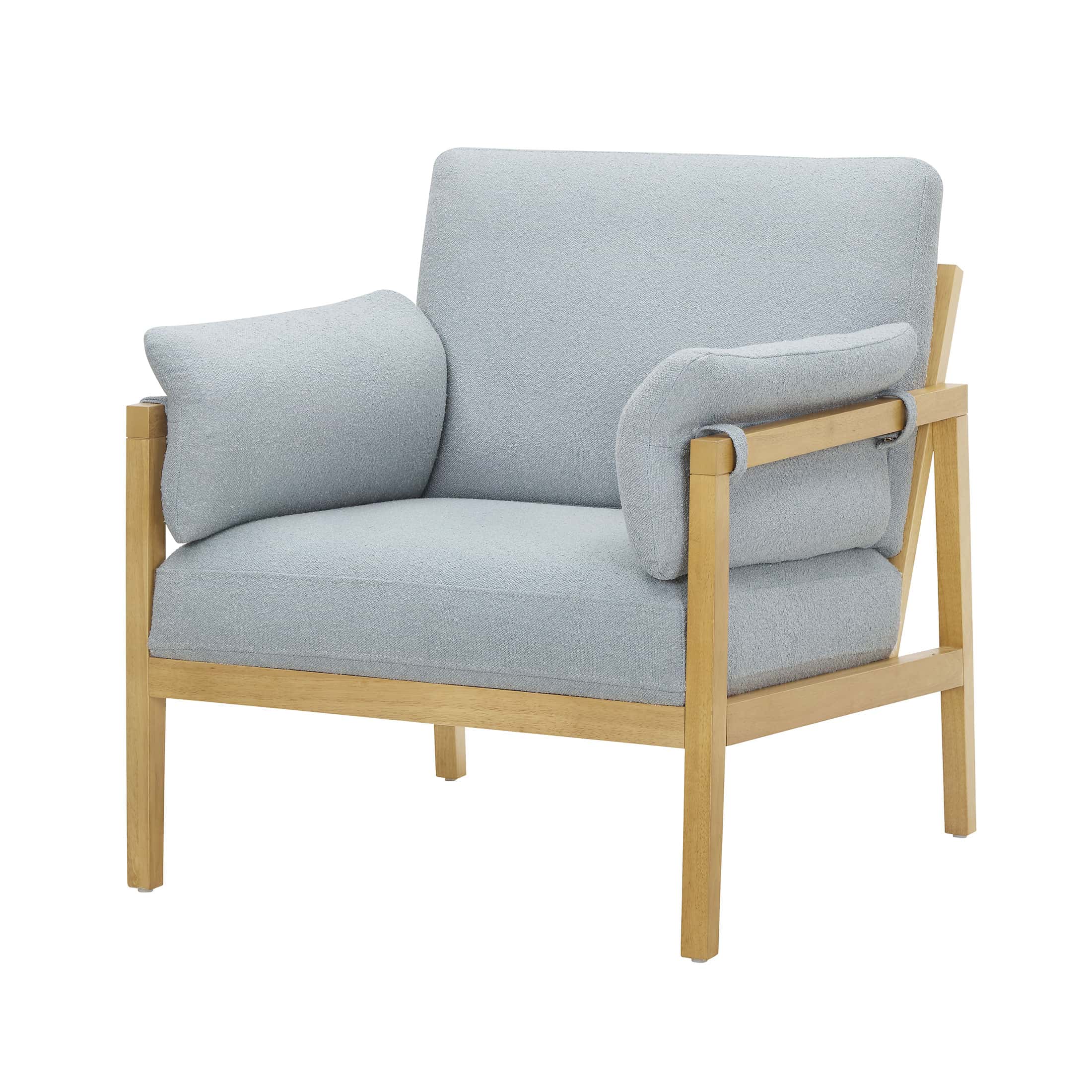 Beautiful Wrap Me Up Accent Chair With Removable Cushions by Drew, Cornflower Blue