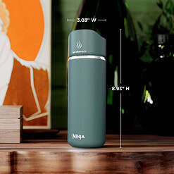 Ninja Sip Perfect 16oz. Travel Mug, Leak Proof Stainless Steel Insulated Tumbler for Hot Drinks, Evergreen