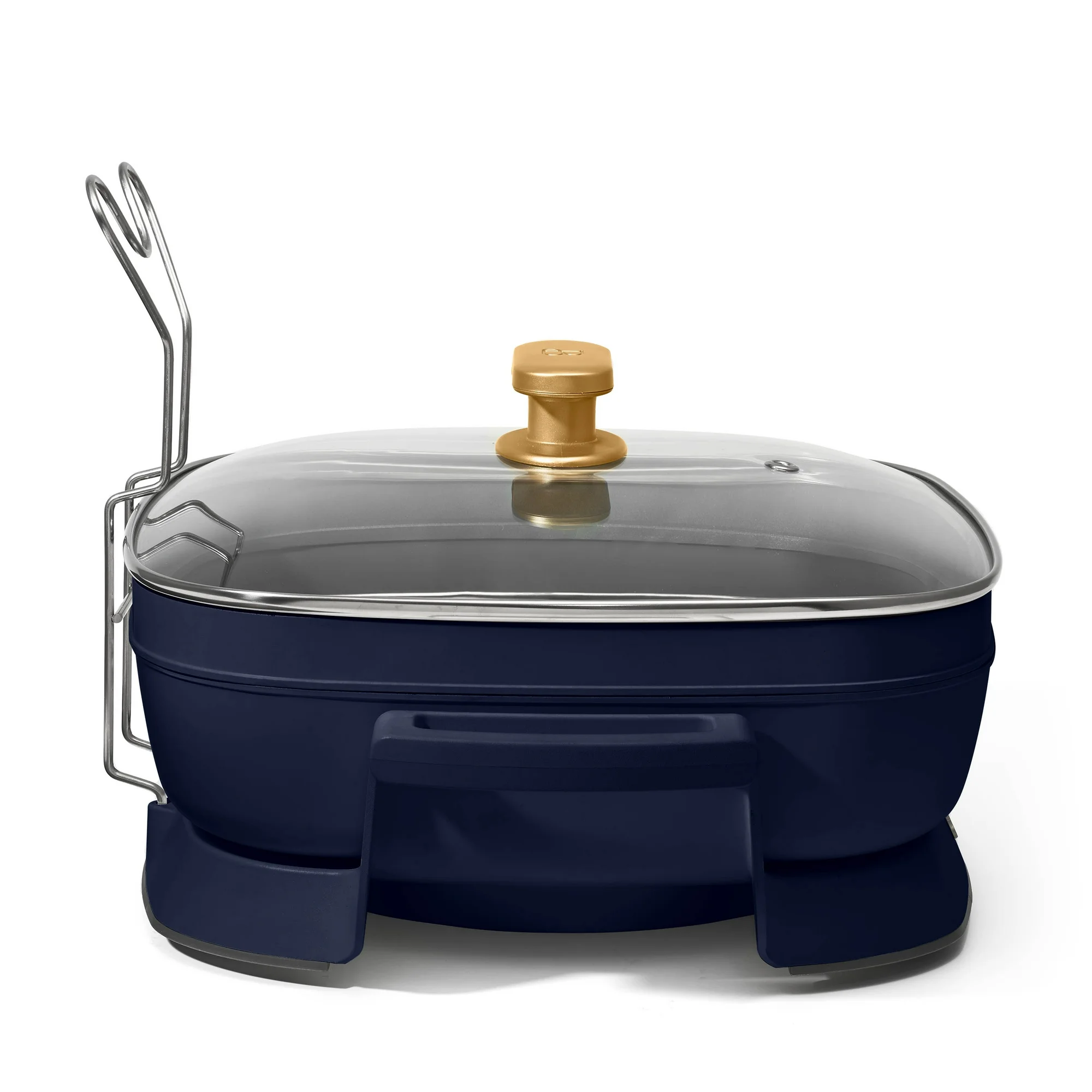 Beautiful 5 in 1 Electric Skillet - Expandable up to 7 Qt with Glass Lid, Starry Night by Drew Barrymore, Blue - Image 8