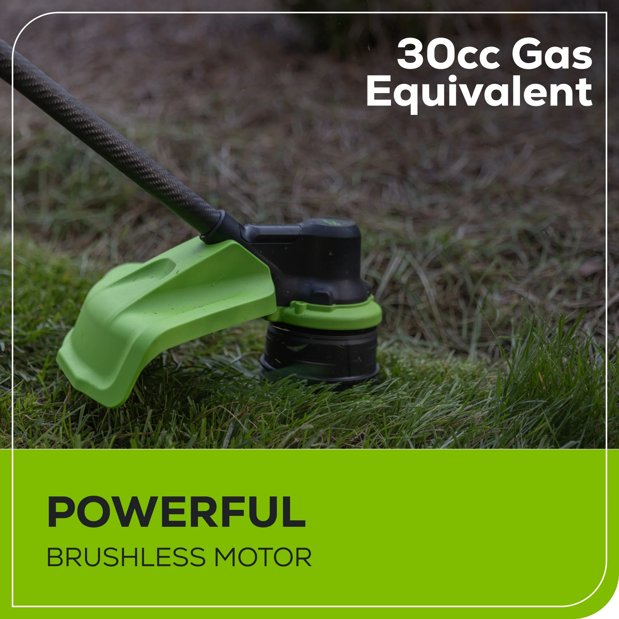 Greenworks 60V 16" Carbon Fiber Shaft String Trimmer with (1) 2.5 Ah Battery & 3A Charger 2136502 - Image 10