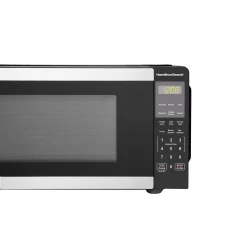 Hamilton Beach 0.9 Cu ft Countertop Microwave Oven, 900 Watts, Stainless Steel, New
