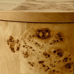 Better Homes & Gardens Burlwood Round End Table, Light Burl Wood Veneer