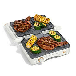 Beautiful 2-in-1 Panini Press & Grill, White Icing by Drew Barrymore
