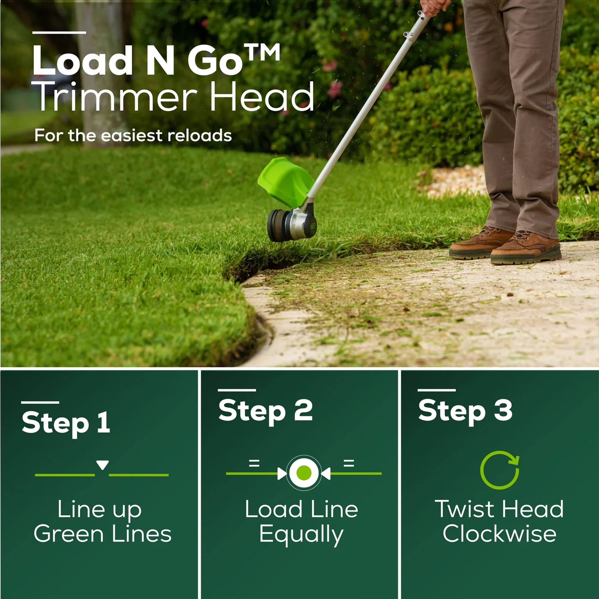 Greenworks 60V 16" Cordless Brushless String Trimmer/Edger with 2.5Ah Battery & Charger - Image 4