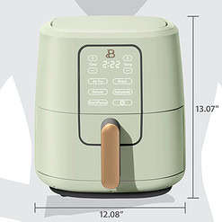 Beautiful 6 Qt Air Fryer with TurboCrisp Technology and Touch-Activated Display, Sage Green by Drew Barrymore