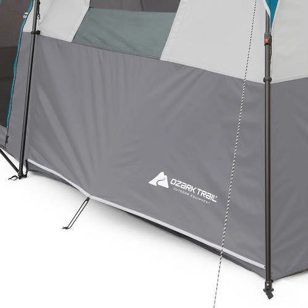 Ozark Trail 20' x 10' Instant Cabin Tent in Gray and Teal, Sleeps 12 - Image 3