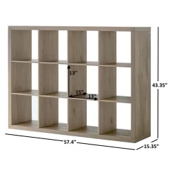 Better Homes & Gardens 16-Cube Storage Organizer, Natural