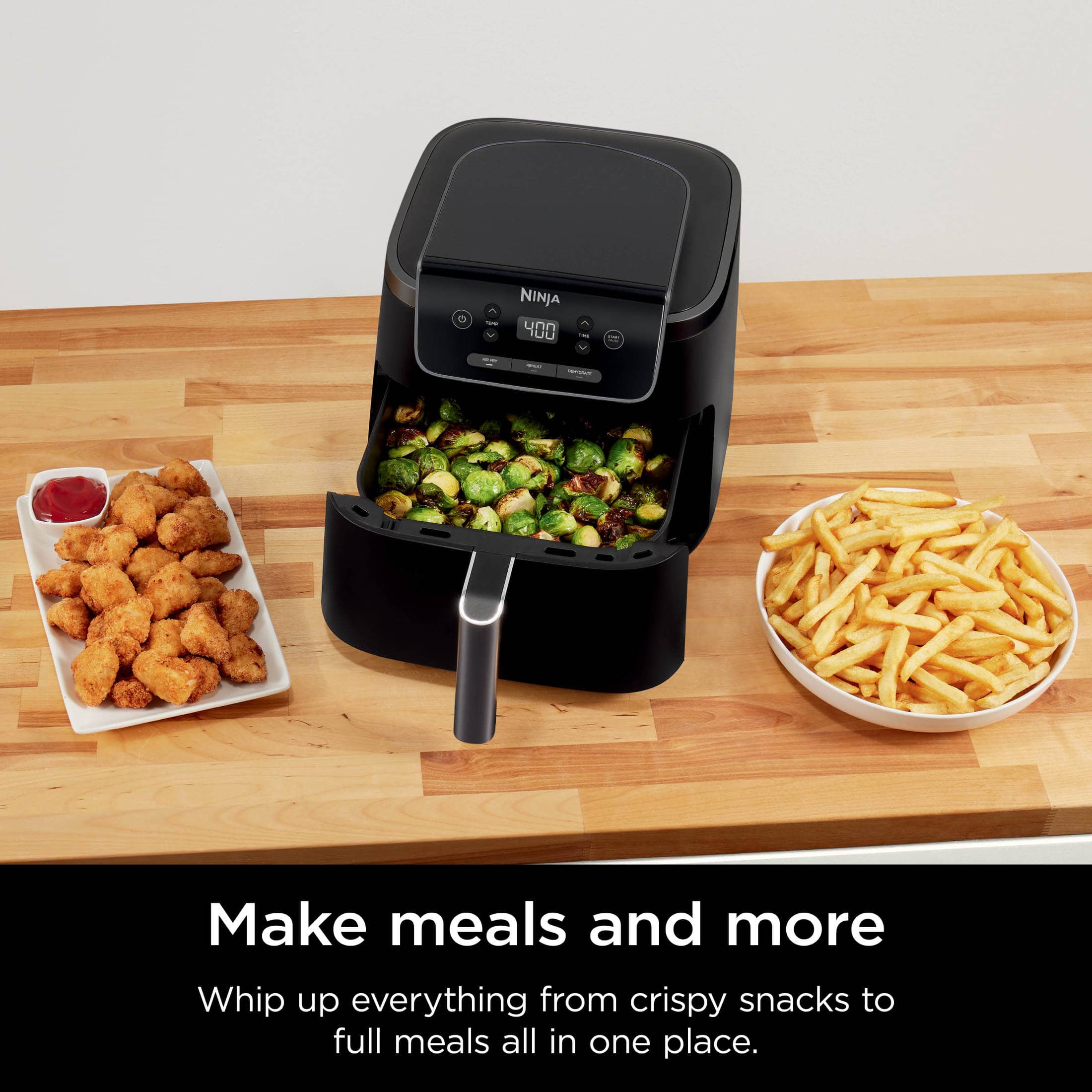 Ninja AF140 Air Fryer Pro XL 5QT Basket Air Fryer, 3-in-1 Functionality, Nonstick, 400°F Air Crisp Technology