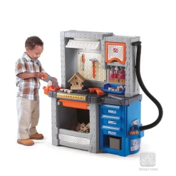 Step2 Deluxe Workshop Plastic Kid Tool Bench 50 piece Playset