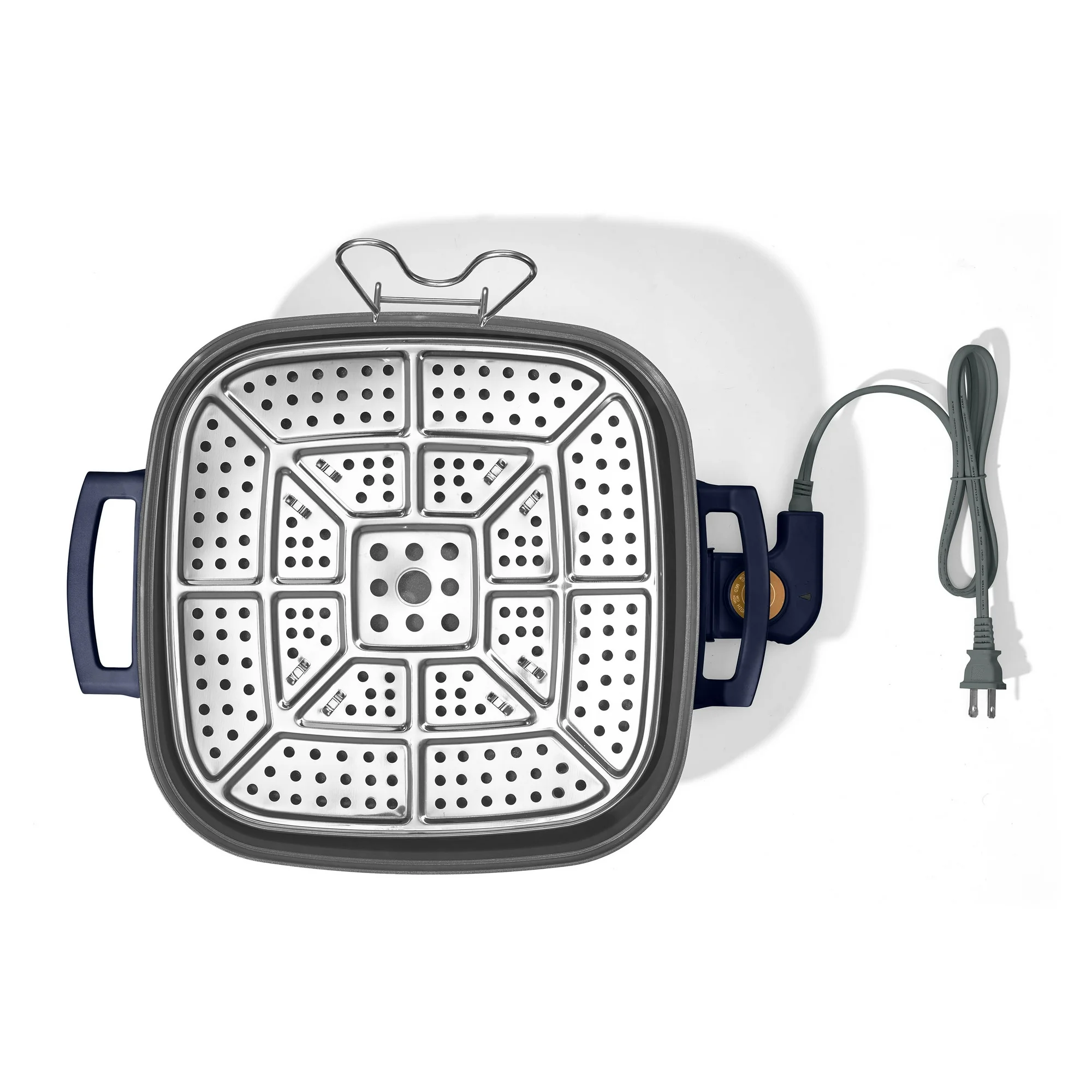 Beautiful 5 in 1 Electric Skillet - Expandable up to 7 Qt with Glass Lid, Starry Night by Drew Barrymore, Blue - Image 4
