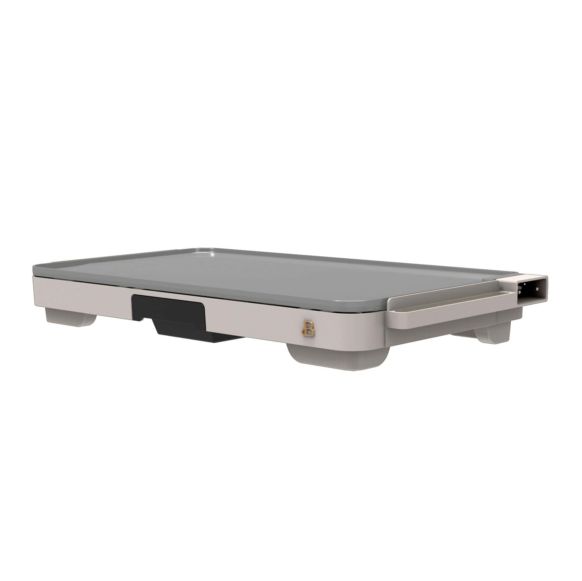 Beautiful XL Electric Griddle 12" x 22"- Non-Stick, Porcini Taupe by Drew Barrymore