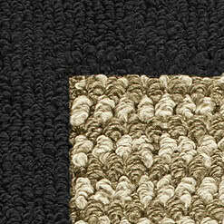Mainstays Traditional Faux Sisal Olefin Black Border Indoor Living Room Area Rug, 7'6