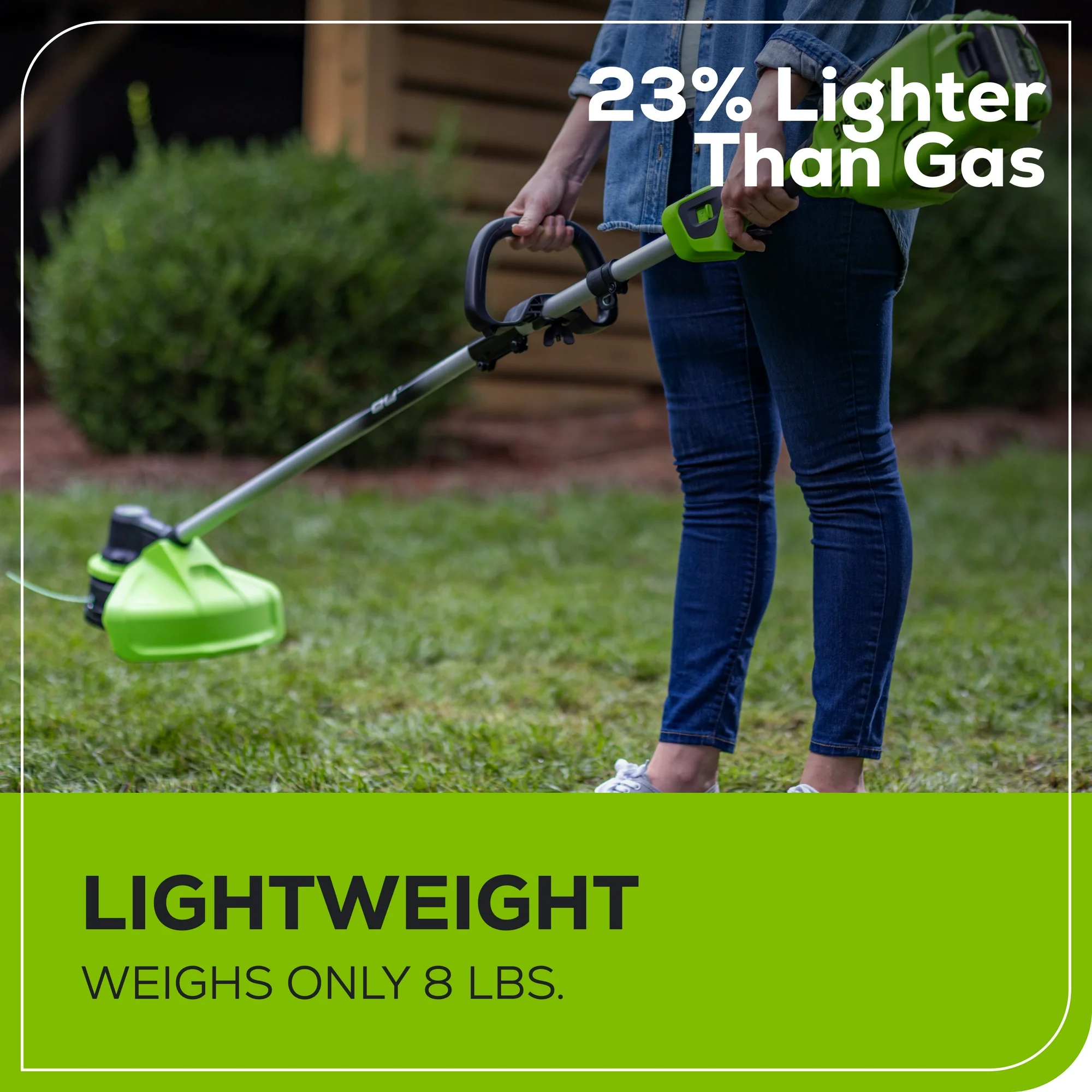 Greenworks 60V 16" String Trimmer & 630 CFM 170 MPH Blower Combo Kit with 2.5Ah Battery & 3 Amp Charger 1359802 - Image 10