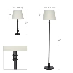 Better Homes & Gardens Traditional 3-Piece Lamp Set, Bronze Finish