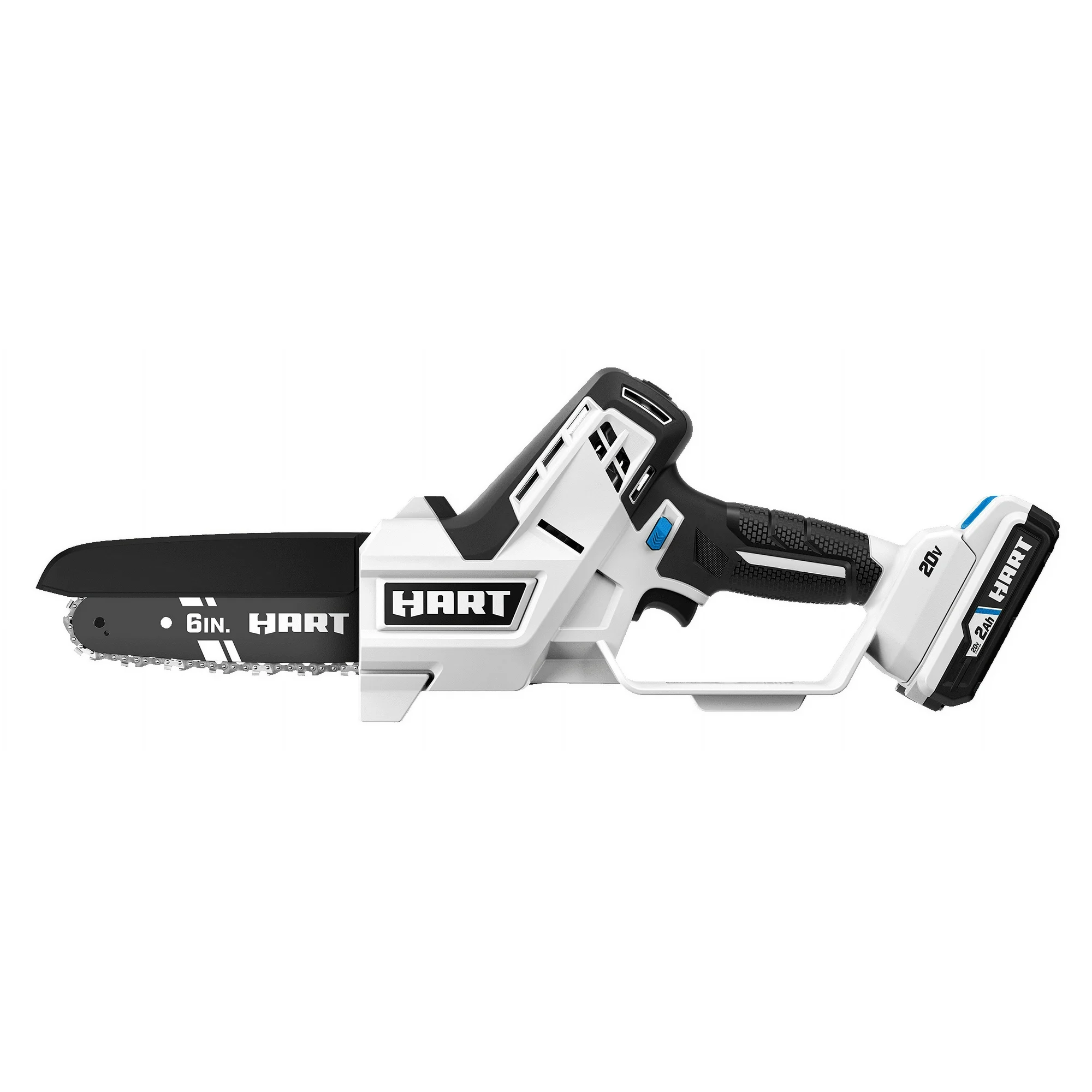 HART 20 Volt 6-inch Battery-Powered Pruning Chainsaw Kit, (1) 2.0Ah Lithium-Ion Battery