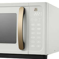 Beautiful 1.1 Cu ft 1000 Watt, Sensor Microwave Oven, White Icing by Drew Barrymore