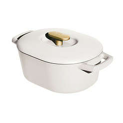 Beautiful 6 Quart Enamel Dutch Oven, White Icing by Drew Barrymore