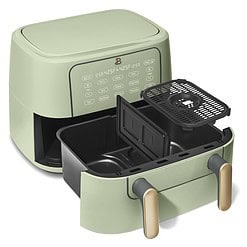 Beautiful 9 QT TriZone Air Fryer, Sage Green by Drew Barrymore
