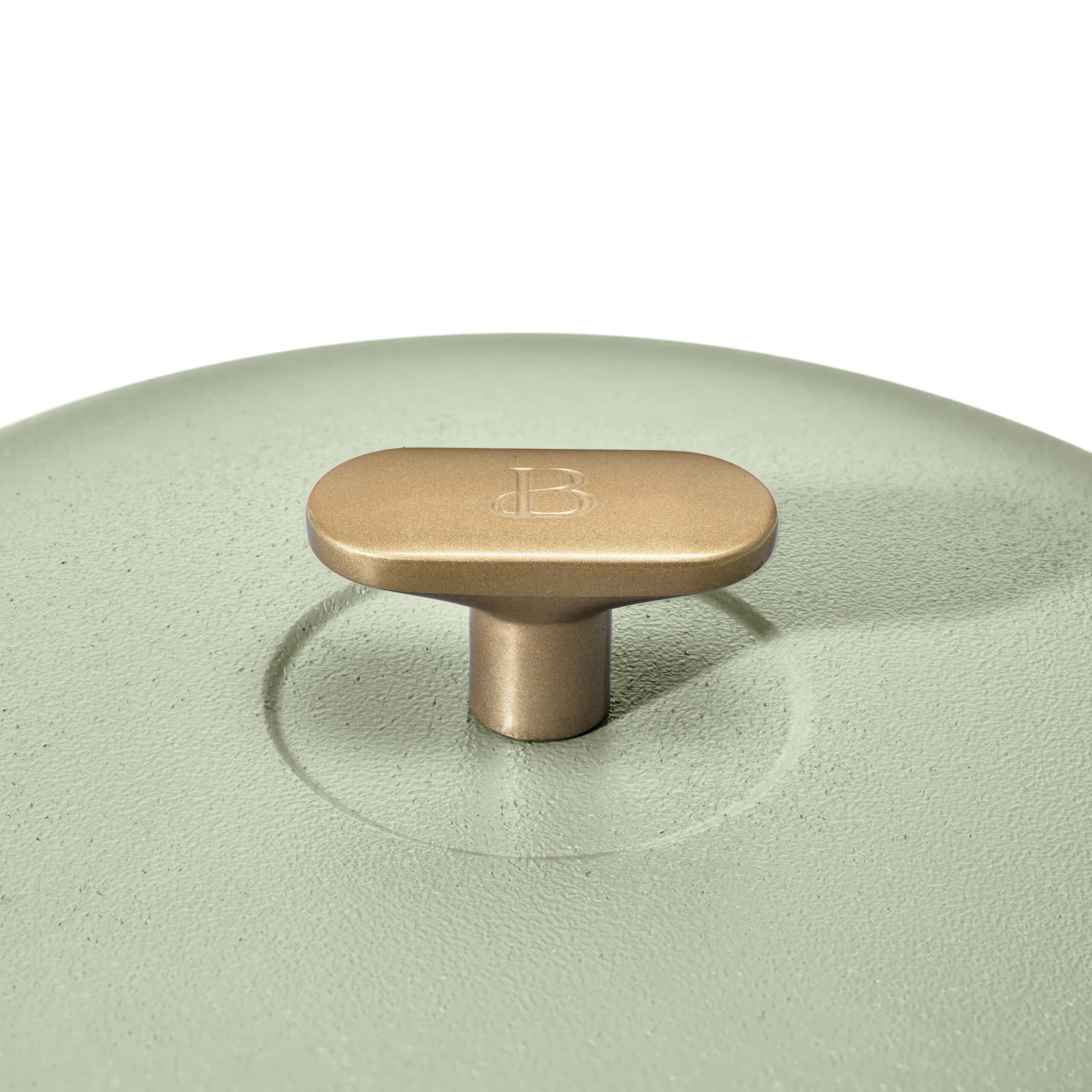 Beautiful All-in-One 4 QT Hero Pan with Steam Insert, 3 Pc Set, Sage Green by Drew Barrymore