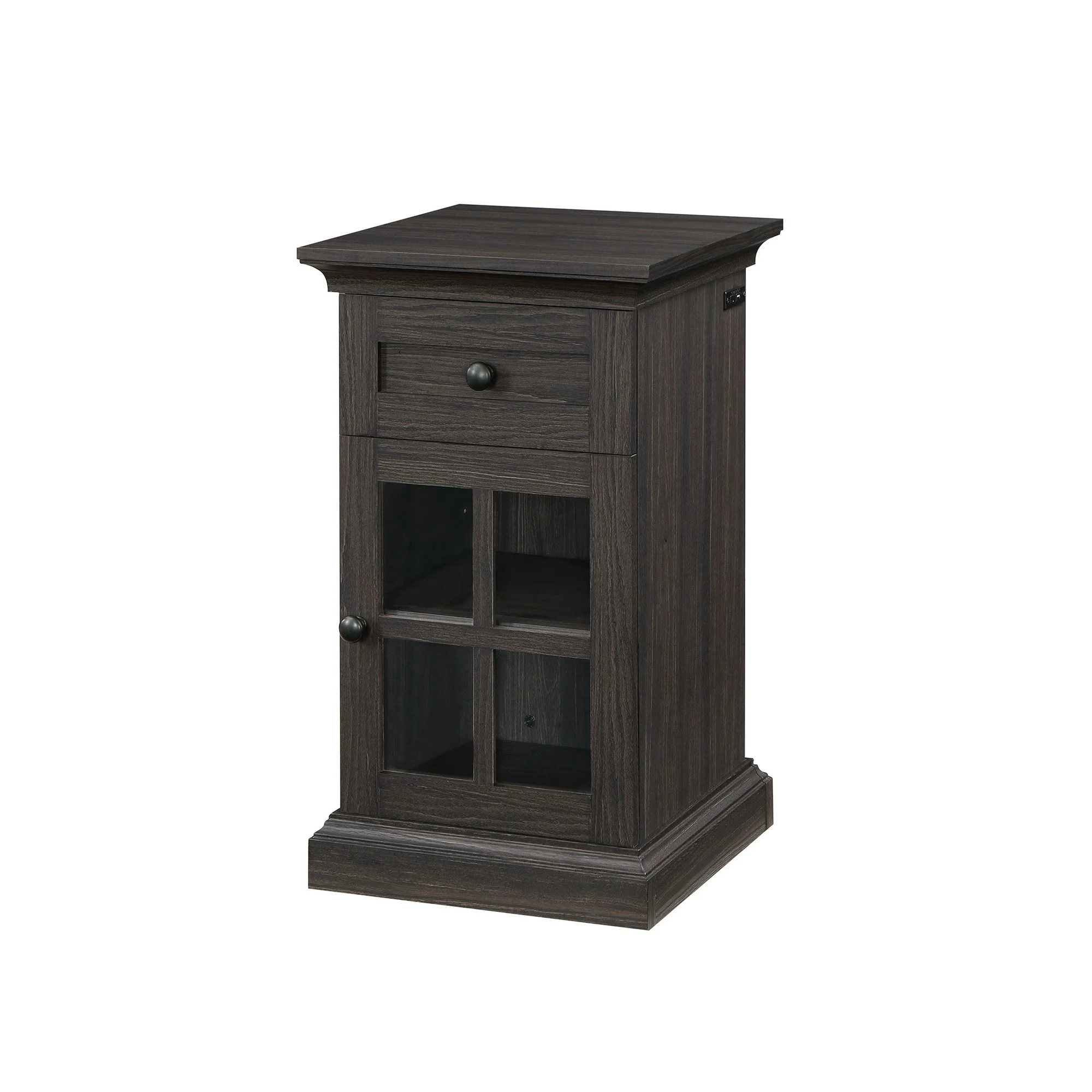 Better Homes & Gardens Canton End Table with USB, Tobacco Oak Finish