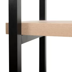 Better Homes & Gardens Jace 3-Shelf Over the Toilet Space Saver, Black and Natural Oak Finish