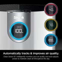 Shark Air Purifier MAX with Nano Seal HEPA, Cleansense IQ, Odor Lock,1000 Sq. ft., White HP200