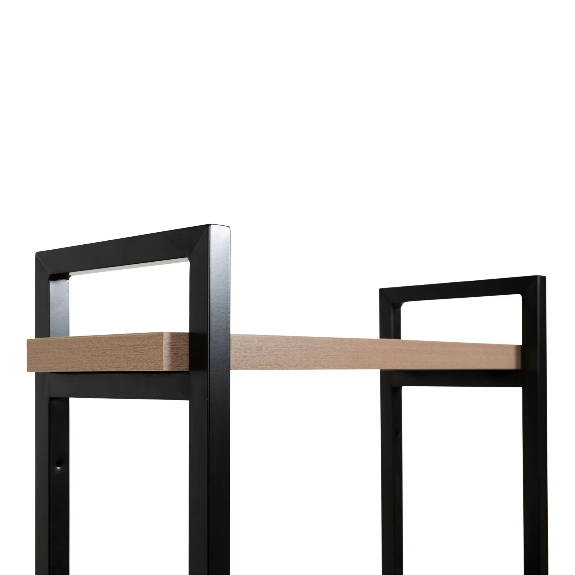 Better Homes & Gardens Jace 3-Shelf Over the Toilet Space Saver, Black and Natural Oak Finish