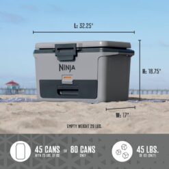 NINJA FrostVault 50- qt Hard Cooler with Dry Zone in Slate Gray