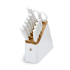 Beautiful 12 Piece Stainless Steel Knife Block Set, Soft-Grip Handles White Icing by Drew Barrymore