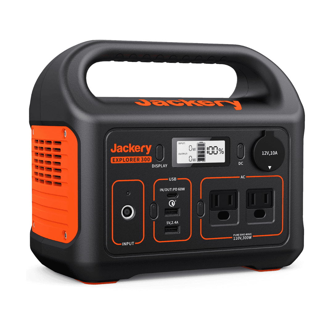 Jackery Portable Power Station Explorer 300, 293Wh Backup Lithium Battery, Solar Generator for Outdoors Camping Travel Hunting Blackout