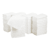 Amazon Basics Bath towel for Face, bathroom, Fast Drying salon towels, 60 Pack, White (12 x 12 inches)