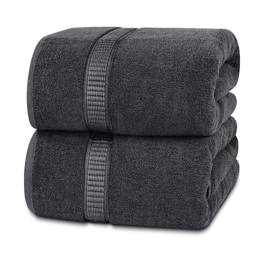 Utopia Towels Luxurious Jumbo Bath Sheet 2 Piece, Super Soft Hotel Quality Towel (35 x 70 Inches, Grey)