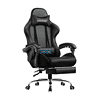 GTPLAYER Gaming Chair, Computer Chair with Footrest and Lumbar Support, Height Adjustable Game Chair with 360°, Black