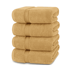 Utopia Towels 4 Pack Premium Bath Towels Set, 27 x 54 Inches, Beige