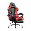 GTPLAYER Gaming Chair, Computer Chair with Footrest and Lumbar Support, Height Adjustable Game Chair with 360°, Red