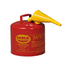 Eagle 5-Gallon Red Metal Gas Can with Flex Funnel Nozzle, Self-Venting Spout - UL Listed, OSHA Compliant