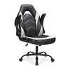 Sweetcrispy Computer Gaming Desk Chair - Ergonomic Office Executive Adjustable Swivel Task PU Leather Racing Chair, White