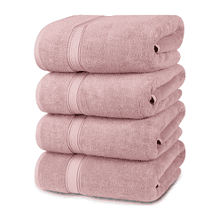Utopia Towels 4 Pack Premium Bath Towels Set, 27 x 54 Inches, Dusty Pink