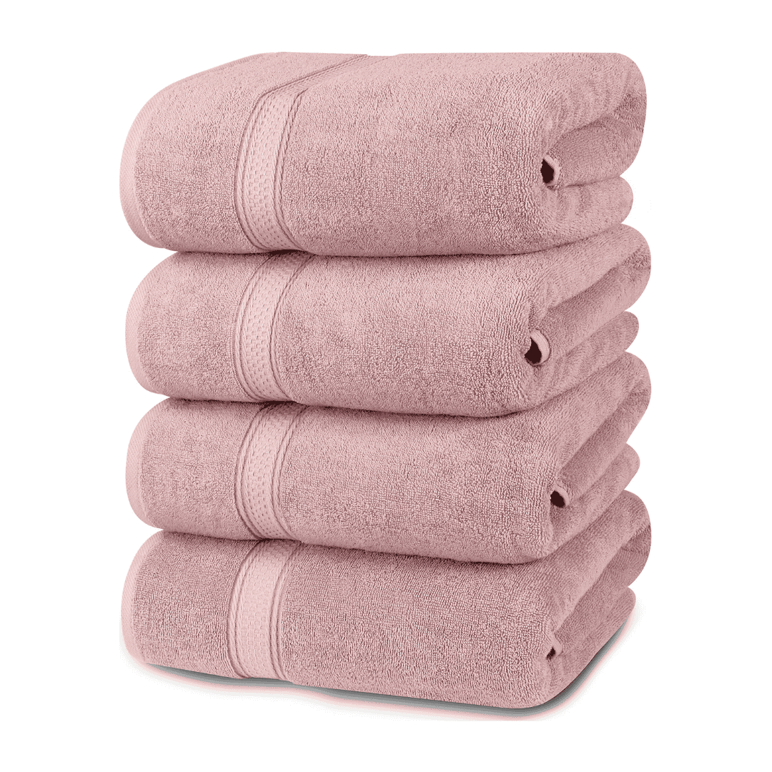 Utopia Towels 4 Pack Premium Bath Towels Set, 27 x 54 Inches, Dusty Pink