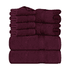 Utopia Towels 8-Piece Premium Towel Set, 2 Bath Towels, 2 Hand Towels, and 4 Wash Clothsm, Burgundy