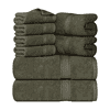 Utopia Towels 8-Piece Premium Towel Set, 2 Bath Towels, 2 Hand Towels, and 4 Wash Clothsm, Dusty Olive