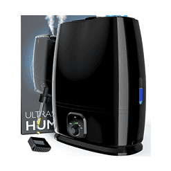 Everlasting Comfort Cool Mist Humidifiers for Bedroom (6L) - Humidifier Large Room No-Filter, Quiet Air Humidifier, Black